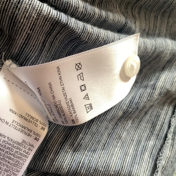 Original Penguin Mens Henley Raglan Long Sleeve Button Shirt Sweater Gray Blue - Picture 10 of 10